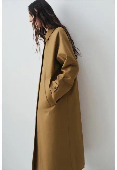 Дълъг памучен тренч