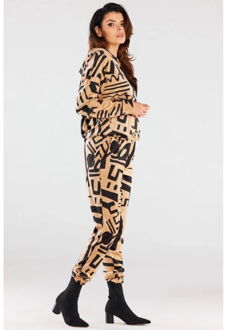 Дълъг панталон за дома с геометрични фигури A474