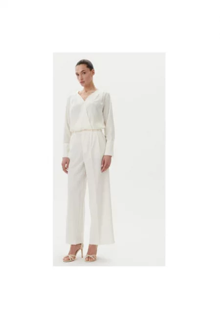 Дамска блуза  CFC0122613003 - Полиестер - Екрю - Екрю