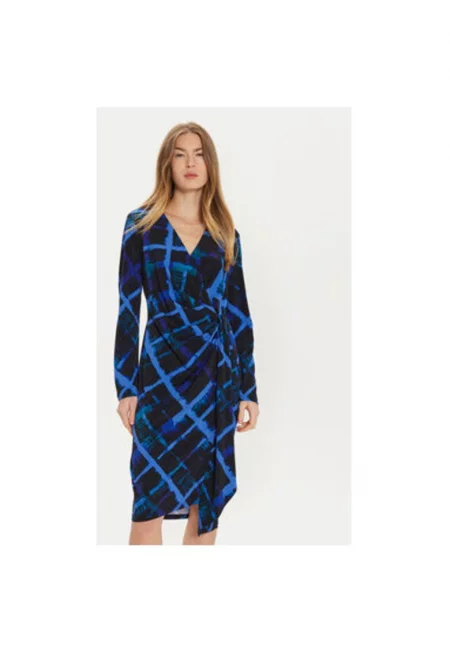 Дамска рокля -  304286766 - Полиестер - Син