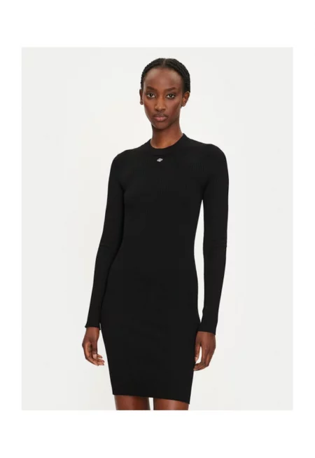 Дамска рокля -  304396755 - Вискоза/Полиестер - Черен - Черен