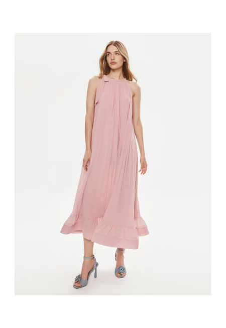 Дамска рокля -  93743 - Полиестер - Розова