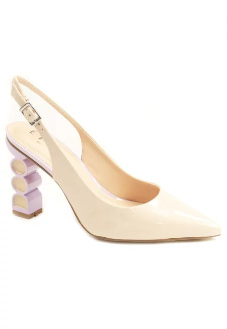 Дамски обувки с изрязани крачоли OE1484 497 843 03 L - Бежов