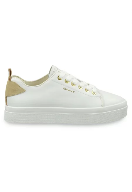 Дамски спортни обувки - 30531921 -  Естествена кожа - Бял