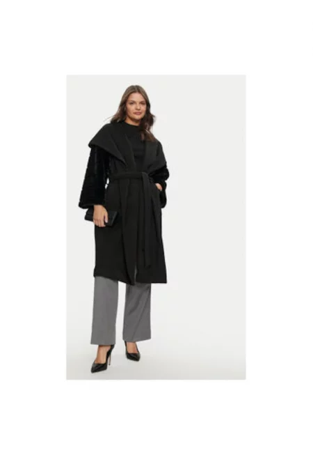 Дамско палто -  304202292 - Полиестер - Черно - Черен