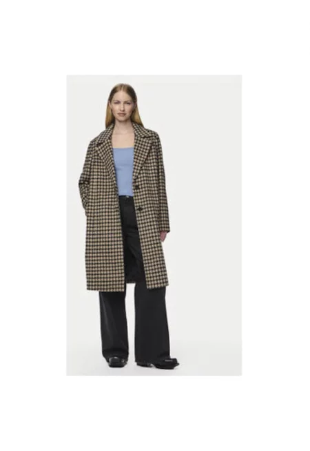 Дамско палто -  304518034 - Полиестер - Кафяв - Кафяв