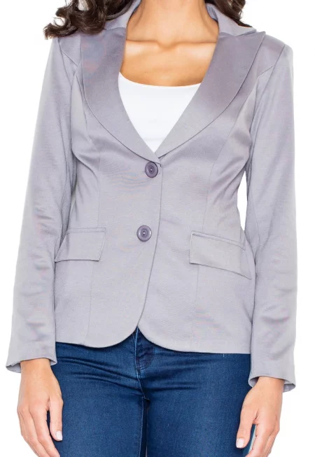 Дамско яке M085 -  Полиестер/Вискоза - Сиво -