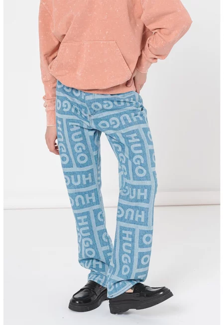 Дънки Nate с лога - Син