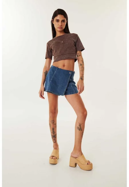 Дънков скорт - Тъмносин