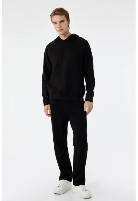 Худи с памук с паднали ръкави