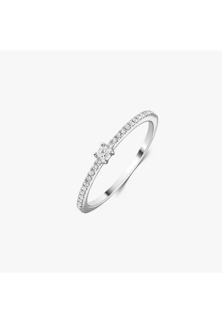 Inel din aur alb Luma – Diamante