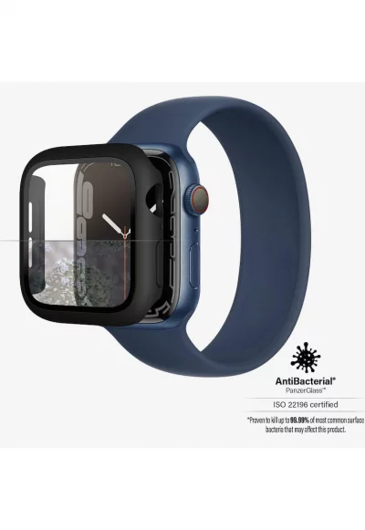 Калъф  за Apple watch Series 7 - 45 мм - Прозрачен/Черна рамка