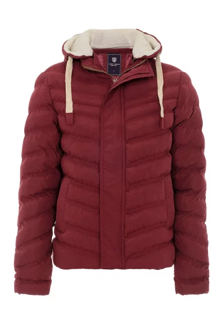 Капитонирано зимно яке с отделяща се качулка