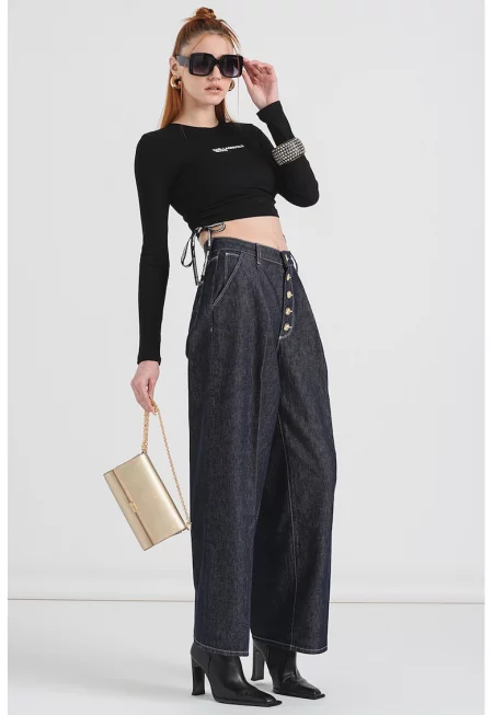 Къса блуза с лого