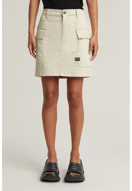 Къса карго пола - Светло бежово