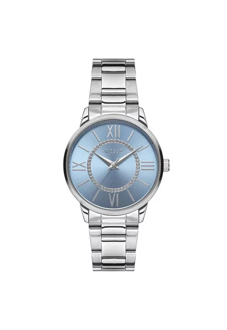 Класически дамски часовник  кварцов - 36x9 мм - стомана - сребрист