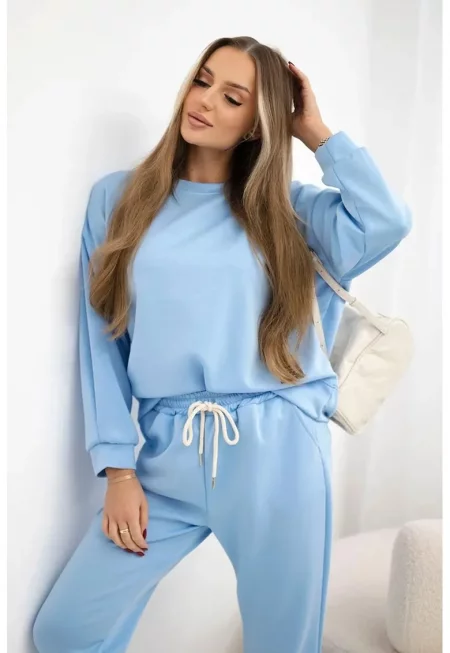 Комплект блуза и панталон с връзки - Един размер