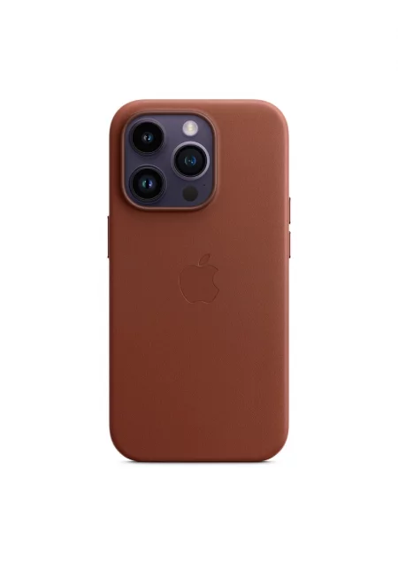 Кожен калъф  Leather Case with MagSafe - За iPhone 14 Pro - Umber