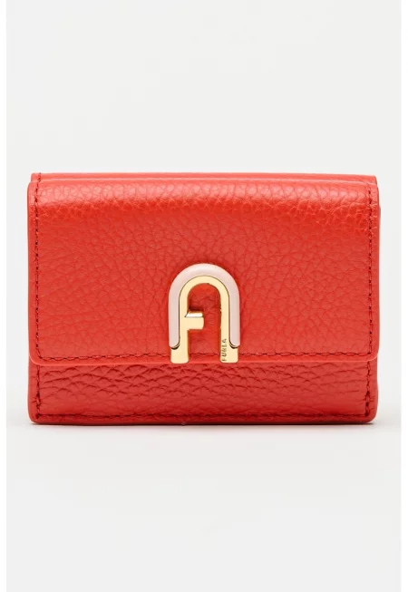 Кожен портфейл с лого - Червен