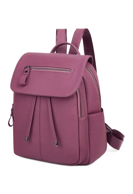 Кожена раница Lowell - Фанданго розово