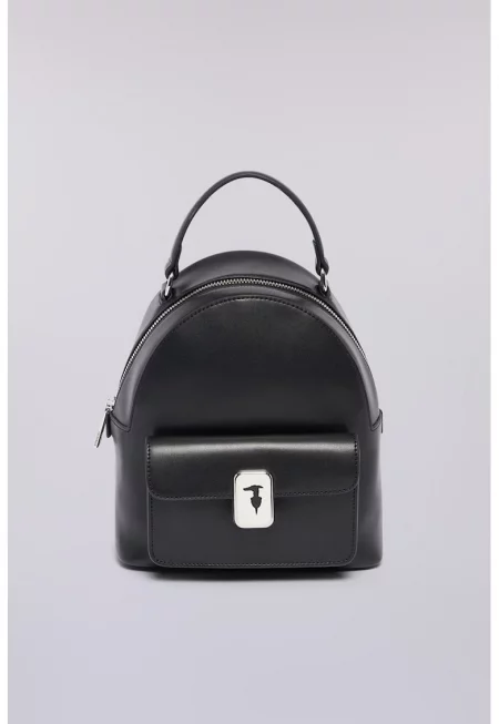 Кожена раница с външен джоб