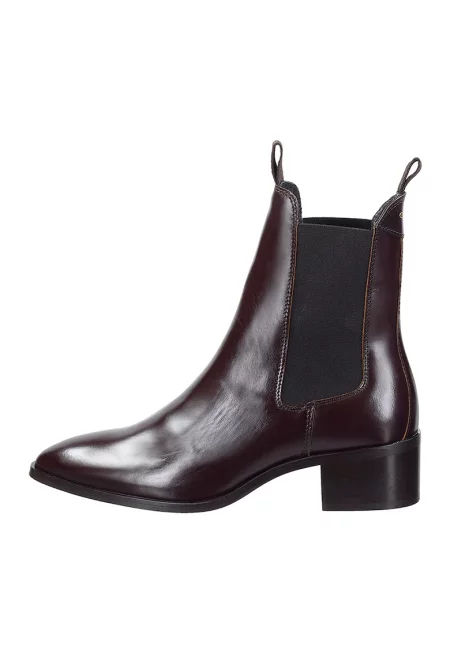 Кожени боти Chelsea с масивен ток