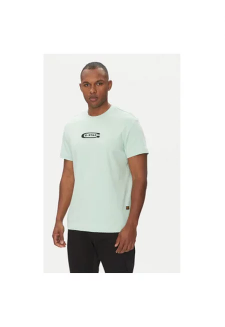 Мъжка тениска G Star Raw - D25967-C812 - Органичен памук - Зелен - Зелен