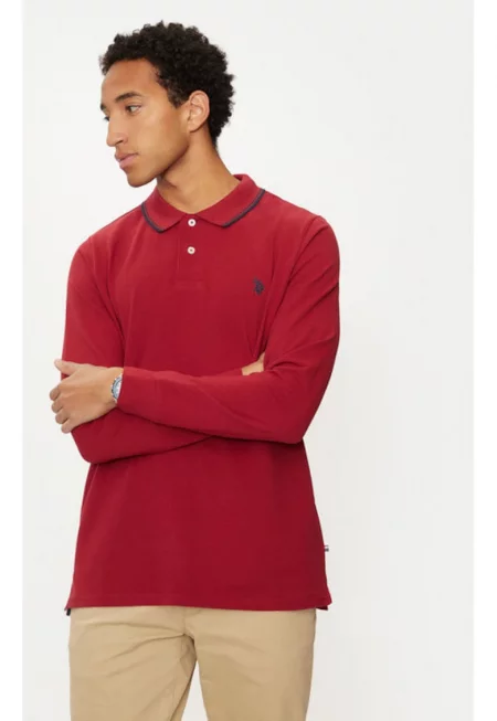 Мъжка тениска - US Polo Assn. - 304796449 - Памук - Черен - Черен