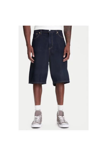 Мъжки дънкови шорти  774578-00 - памук - тъмносиньо - Тъмносин