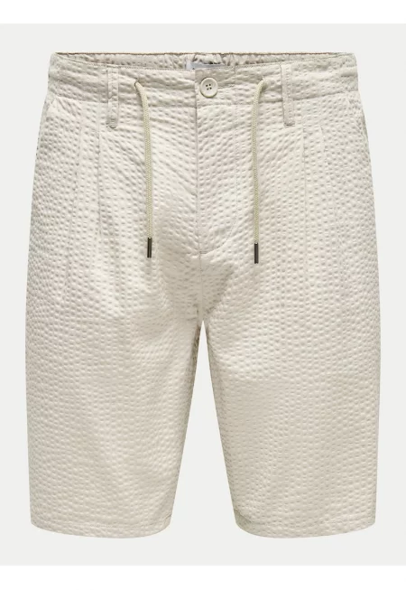 Мъжки къси панталони  Sons - 22028301 - памук - бежов - Бежов