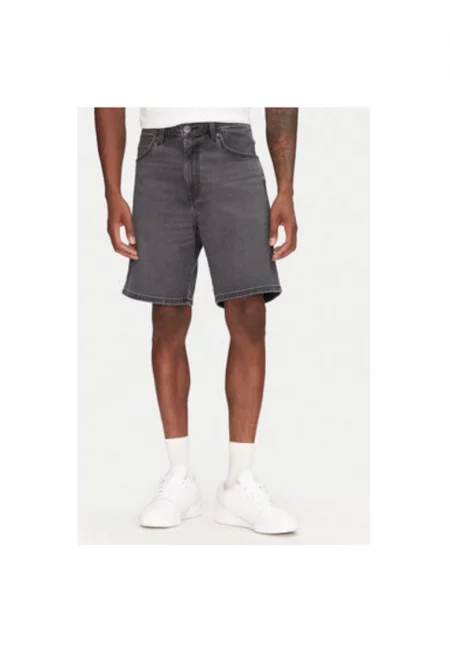 Мъжки шорти  112364834 - Дънкови - памук/полиестер - сив