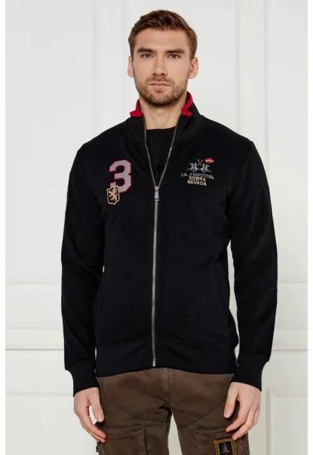 Мъжки спортен суичър с цип  ZMF316 - Черен