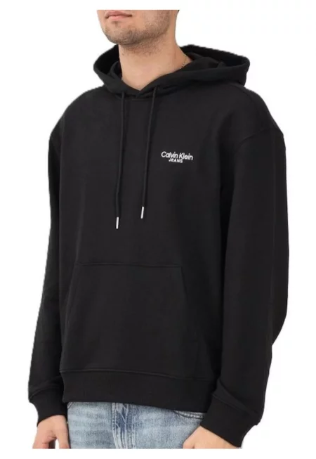 Мъжки суичър  LS LOGO BACK PRINT HOODIE - Памук - Черен - Черен