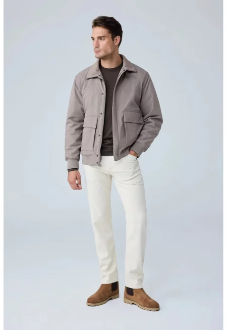 Мъжко яке  Stone Natural с джоб regular fit
