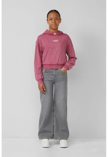 Памучно худи с паднали ръкави