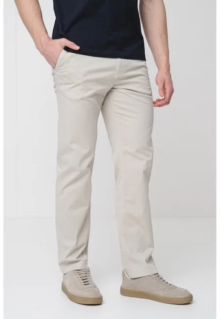 Панталон чино със стандартна кройка - Слонова кост