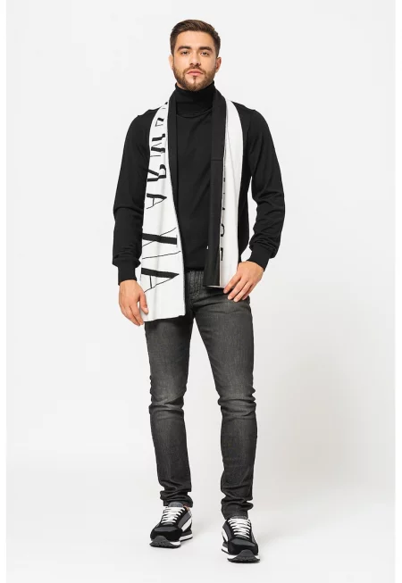 Поло от необработена вълна - Черен