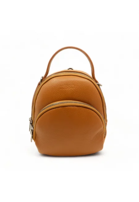 Раница от естествена кожа Essenza Pocket - Кафяв