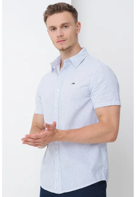 Риза с органичен памук и лен