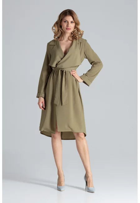 Рокля  M464 - Дълъг ръкав - Полиестер - Зелен