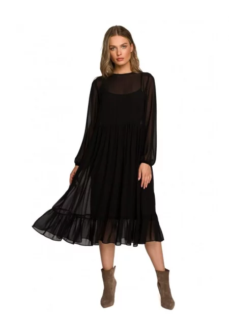 Рокля -  полиестер - черен 1