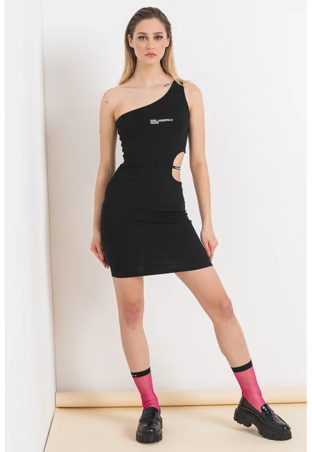 Рокля с едно рамо и отвор