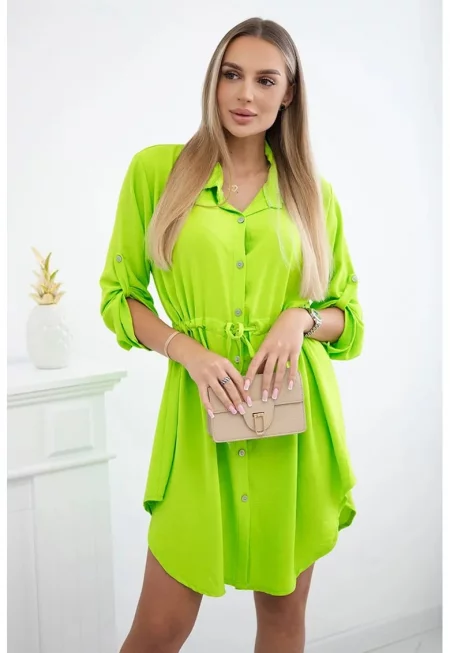 Рокля с шнур на талията -