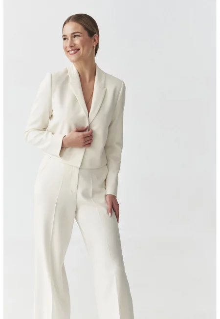 Сако с раздвоен ревер - Бял
