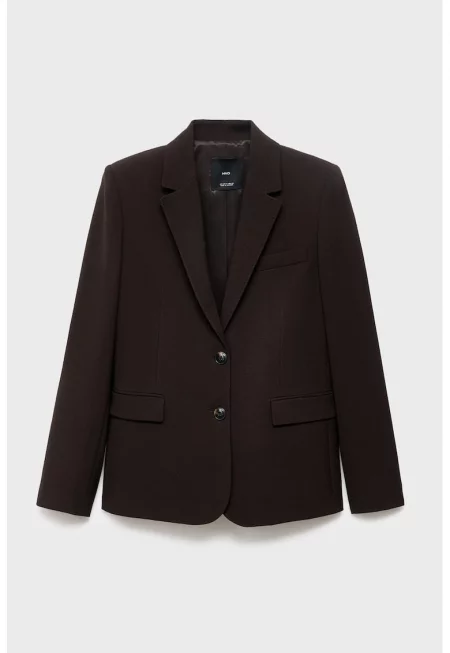 Сако с раздвоен ревер - Черен