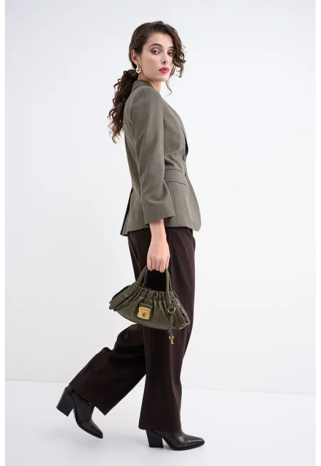 Сако с вълна с апликации - Черен/Tъмносив