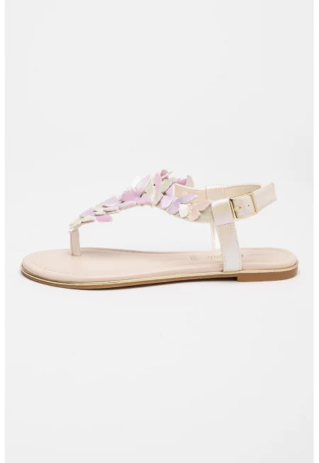 Сандали Capri с разделителна каишка - Лилав/Бледо розово