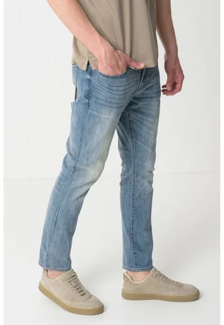 Скини дънки J14 - Светлосин меланж