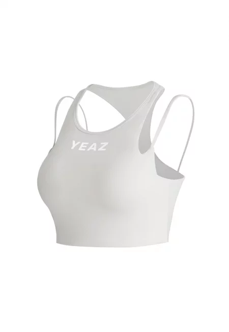 Спортен къс топ Amorous - Бял