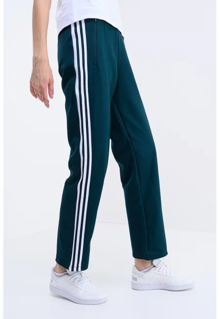 Спортен панталон Classic със стандартна кройка - Бял/Тъмнозелен